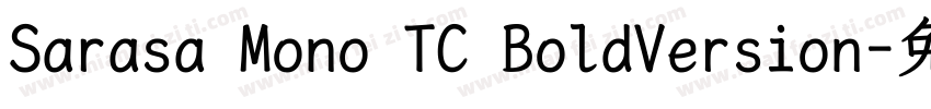 Sarasa Mono TC BoldVersion字体转换